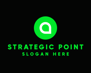 Positioning - Green Pin Locator logo design