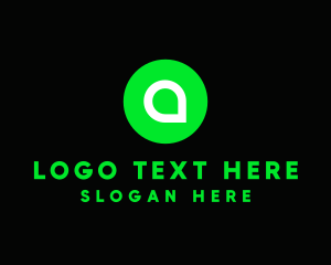 Shape - Green Pin Locator logo design