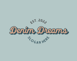 Jeans - Retro Fashion Wordmark logo design