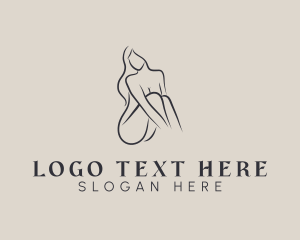 Nude - Flawless Woman Model logo design