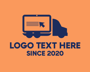 Logistics - Digital Truck Cargo Delivery logo design