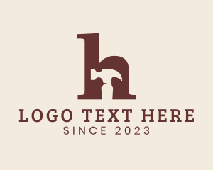 Carpenter - Hammer Repair Letter H logo design