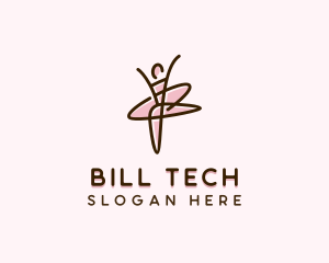 Ballerina Dancer Ballet logo design