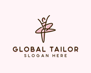 Ballerina Dancer Ballet logo design