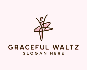 Waltz - Ballerina Dancer Ballet logo design