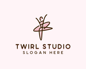 Ballerina Dancer Ballet logo design