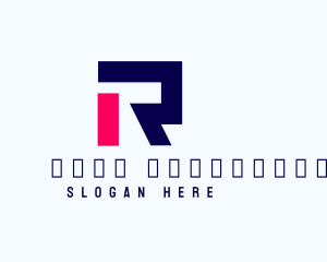 Blocky Letter R Logo