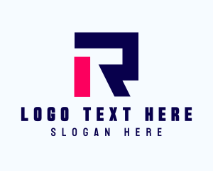 Blocks - Blocky Letter R logo design