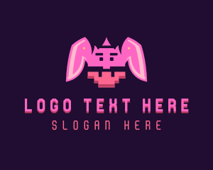 Game - Pixel Bunny Rabbit logo design