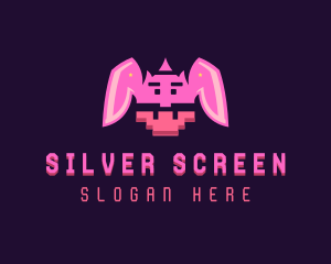 Game Streaming - Pixel Bunny Rabbit logo design