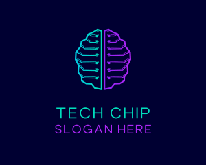 Microchip - Mind Tech Circuit logo design