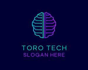 Mind Tech Circuit logo design