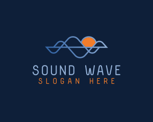 Sound Wave Sunset logo design