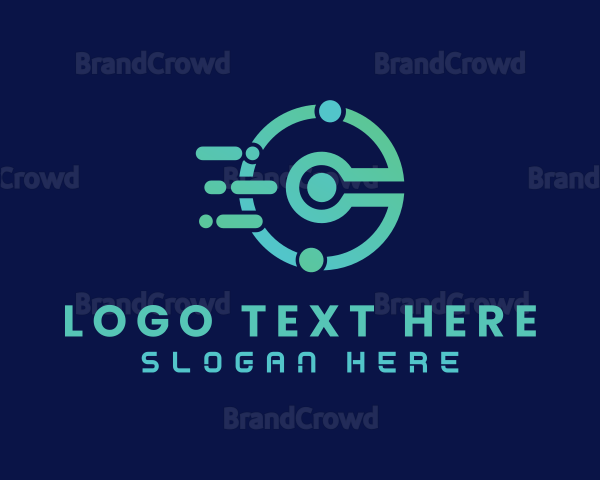 Modern Digital Technology Letter C Logo