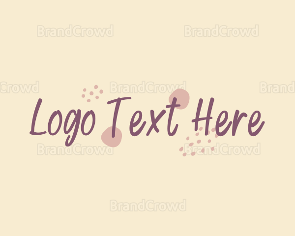 Cute Girly Wordmark Logo