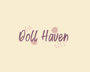 Doll - Cute Girly Wordmark logo design