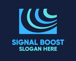 Abstract Tech Signal logo design