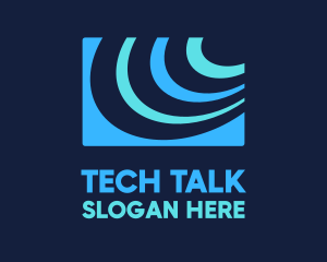 Abstract Tech Signal logo design