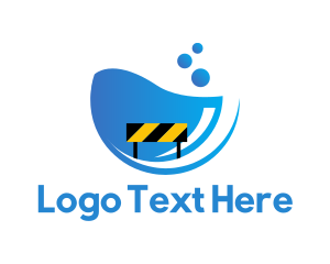 Lagoon - Water Hazard Sign logo design