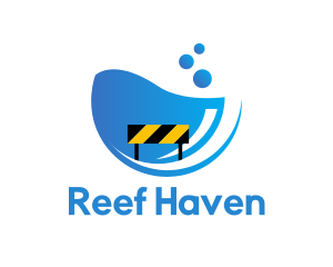 Reef - Water Hazard Sign logo design