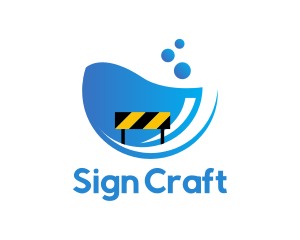 Sign - Water Hazard Sign logo design