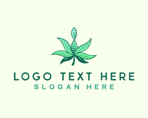 Leaf - Marijuana DNA Cannabis logo design