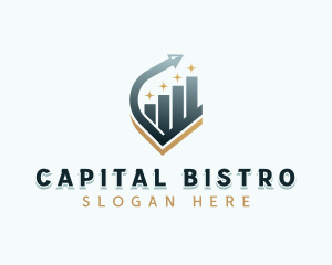 Venture Capital Arrow Graph logo design