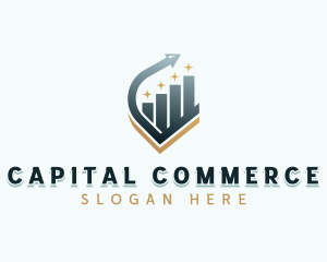 Venture Capital Arrow Graph logo design