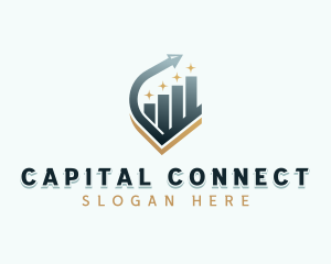 Venture Capital Arrow Graph logo design