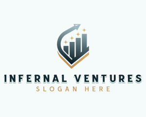 Venture Capital Arrow Graph logo design