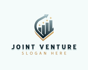 Venture Capital Arrow Graph logo design