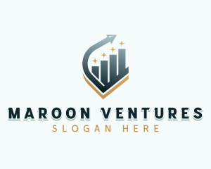 Venture Capital Arrow Graph logo design