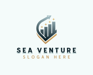 Venture Capital Arrow Graph logo design