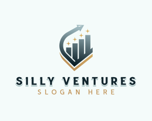 Venture Capital Arrow Graph logo design