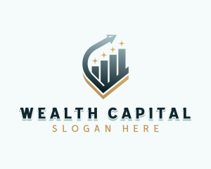 Venture Capital Arrow Graph logo design