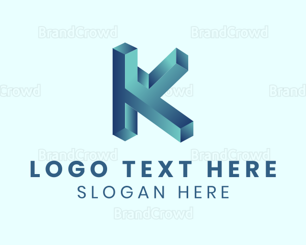 Startup Company Letter K Logo