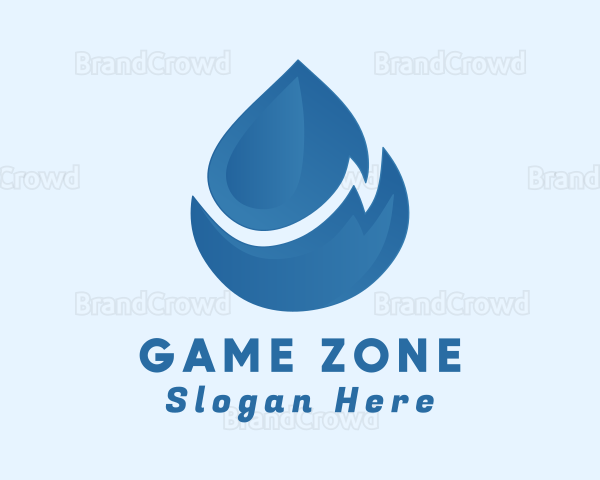 Blue Water Droplet Logo