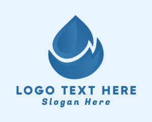 Aqua - Blue Water Droplet logo design