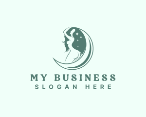 Moon - Feminine Woman Moon logo design