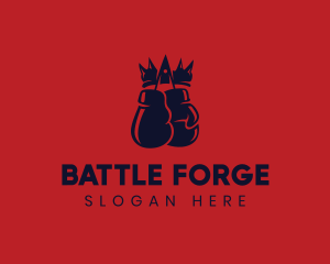 Fight - Boxing Glove Crown logo design