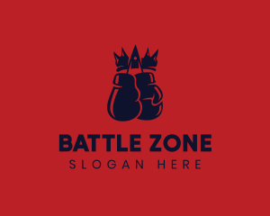 Fighting - Boxing Glove Crown logo design