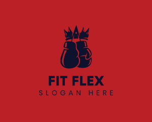 Fitness - Boxing Glove Crown logo design