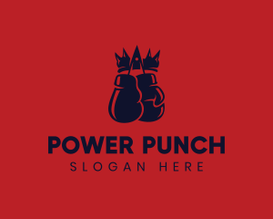 Punch - Boxing Glove Crown logo design