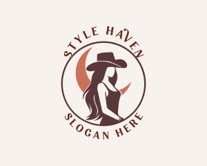 Cowgirl Woman Rodeo Logo