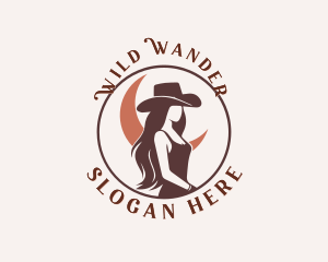 Cowgirl Woman Rodeo logo design