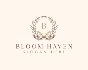 Frame Flower Floral logo design