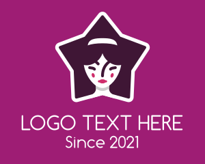 Teenager - Beautiful Woman Star logo design