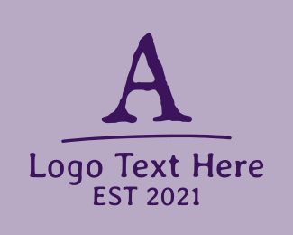Vintage Type Letter A Logo