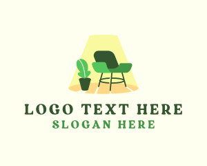 Living Room - Chair Interior Furniture logo design