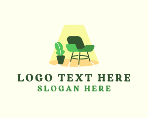 Interior - Chair Interior Furniture logo design